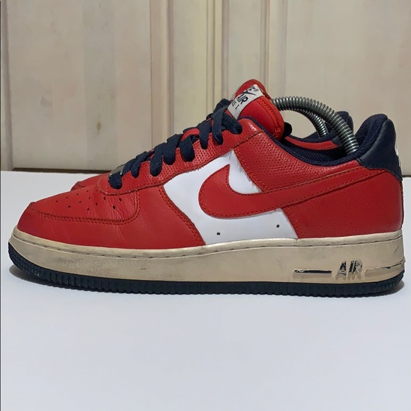 Nike Air Force 1 Red Sneakers - Picture 2 of 11
